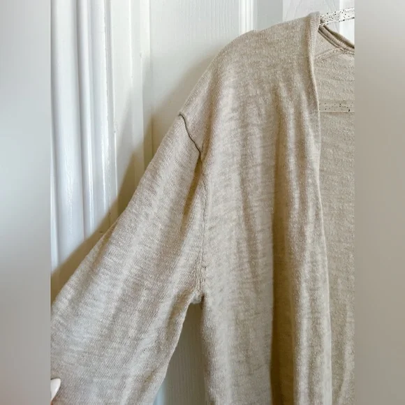 Madewell XS Summer Ryder cardigan slouchy sweater long sleeve cream beige cotton - Picture 4 of 10